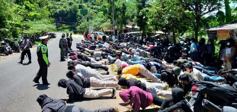 Ratusan Pemotor Yang Terjaring Razia