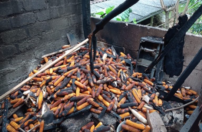 Gudang Jagung Terbakar Ketika Ditinggal Tidur Di Saptosari