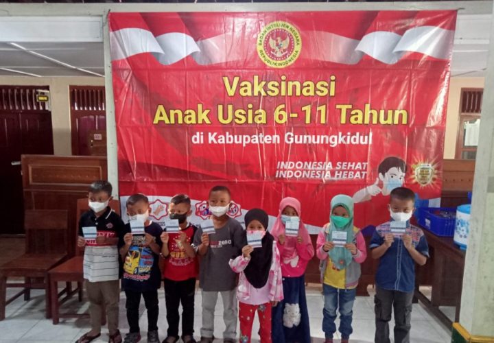 Program Vaksinasi Anak Usia 6-11 Tahun Di Kabupaten Gunungkidul