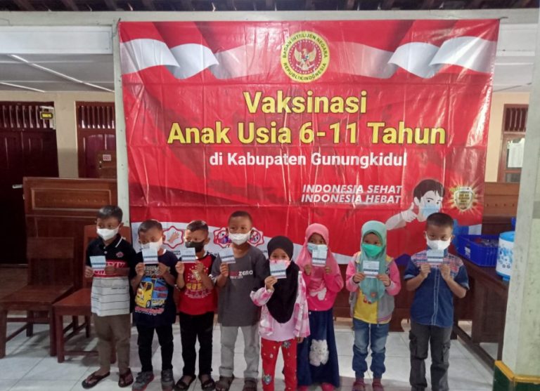 Program Vaksinasi Anak Usia 6-11 Tahun Di Kabupaten Gunungkidul