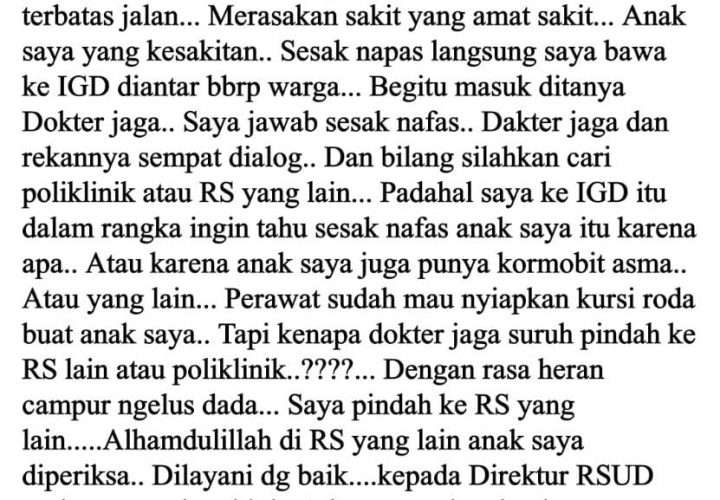 Tangkapan Layar Facebook Lurah Kepek Bambang Setiawan