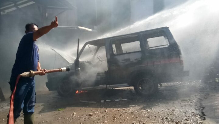 Kondisi Mobil Usai Terbakar