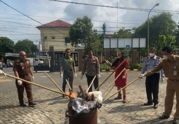 Pemusnahan BB Oleh Kejaksaan Negeri Gunungkidul