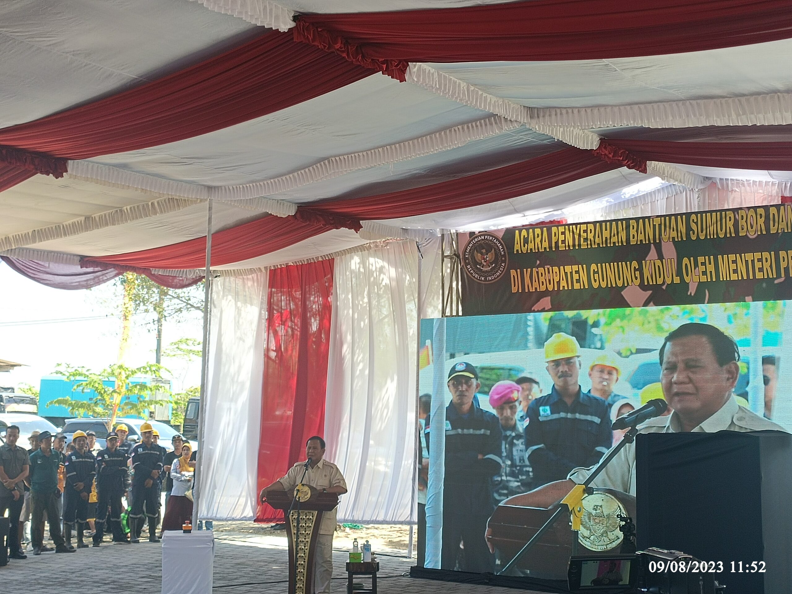 Menhan Prabowo Memberi Sambutan