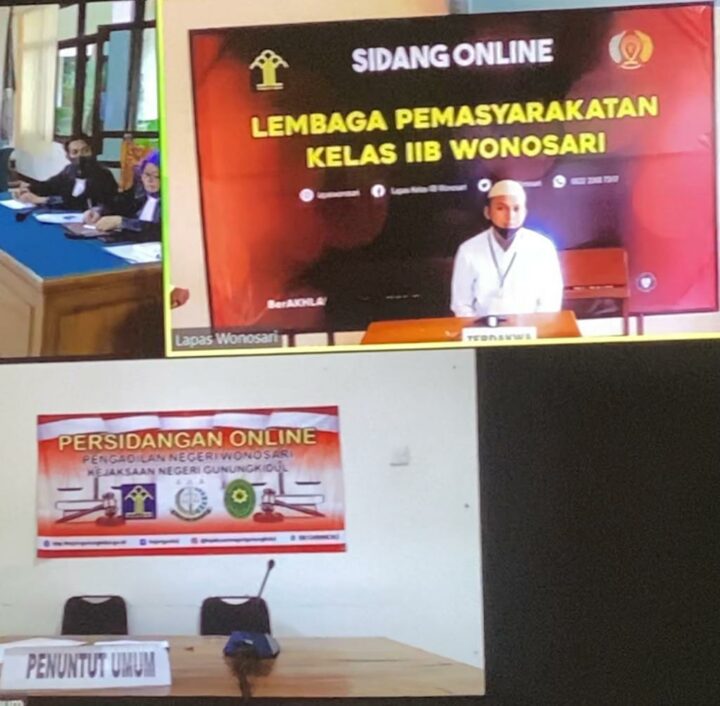 Sidang Online Kasus Tertembak Oknum Polisi