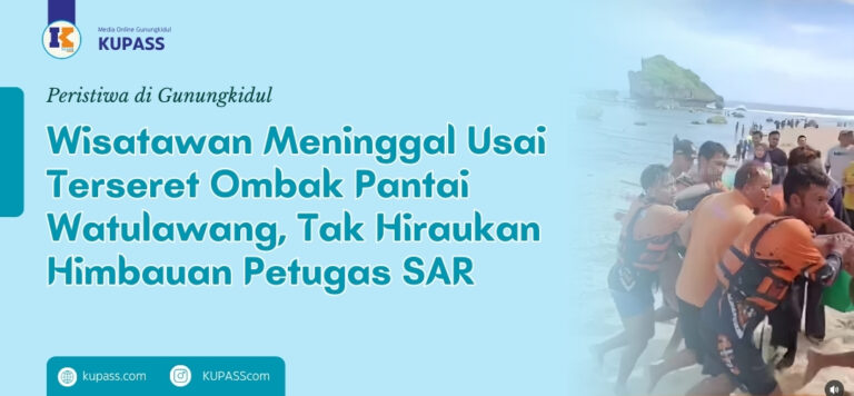 Wisatawan Meninggal Usai Terseret Ombak Pantai Watulawang, Tak Hiraukan Himbauan Petugas SAR