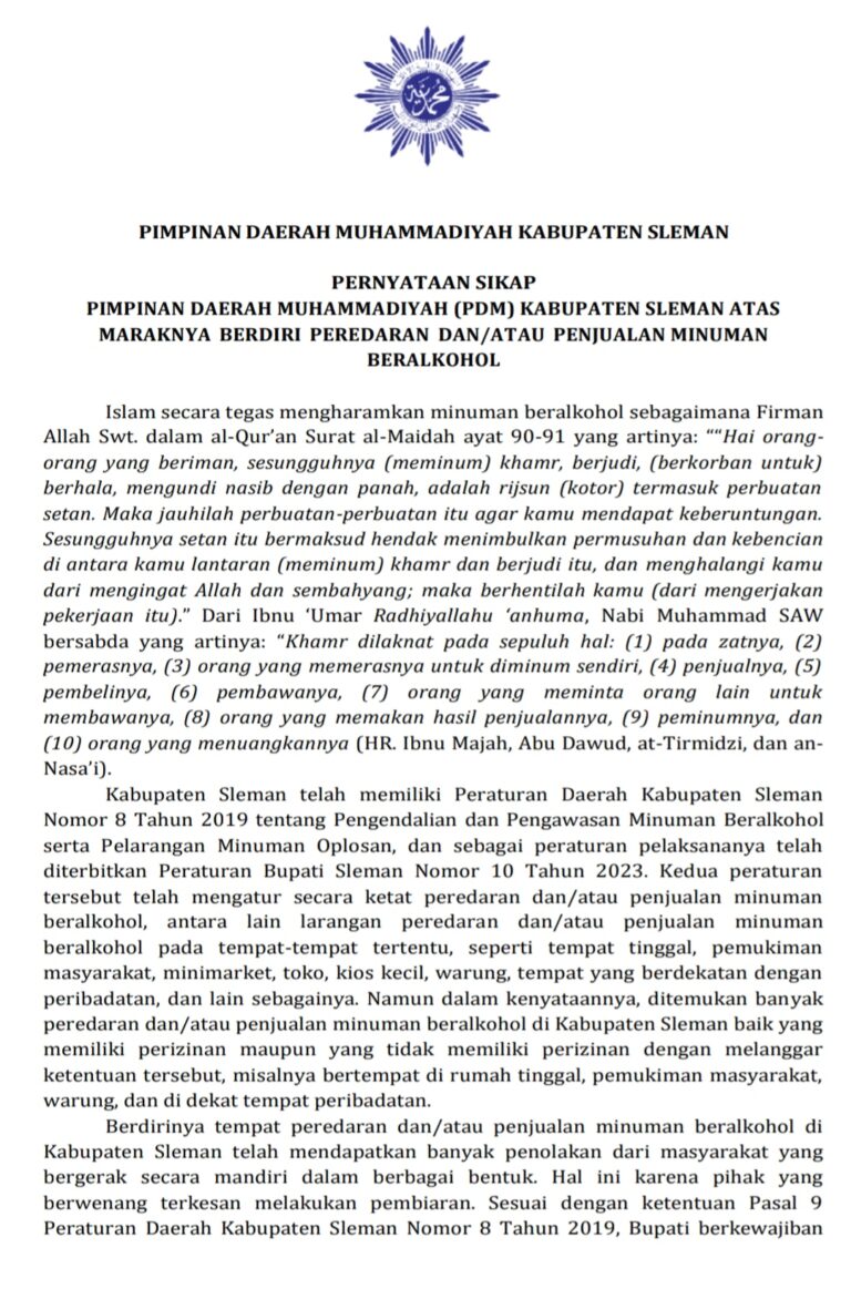 Surat Penolakan Peredaran Mihol