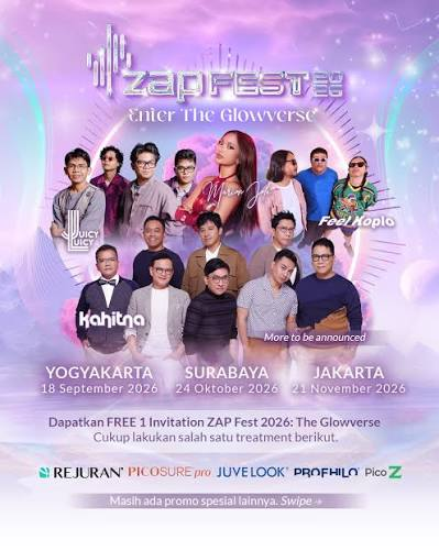 ZAP Fest 2026 Buka Rangkaian di Jogja, Beauty dan Musik Dikemas Satu Panggung