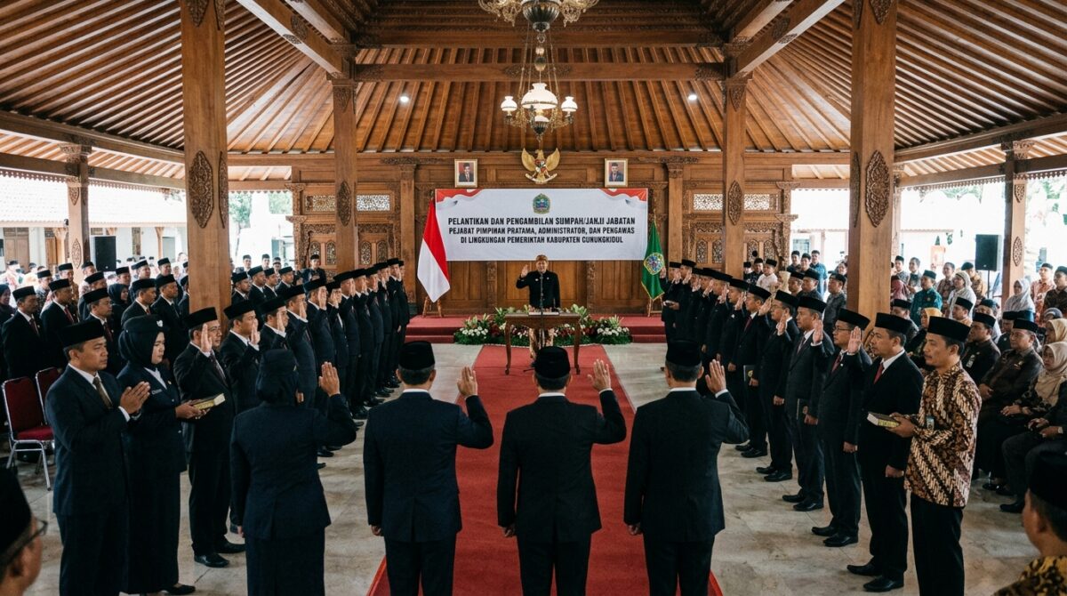 Pelantikan Pejabat Di Bangsal Sewokoprojo Gunungkidul