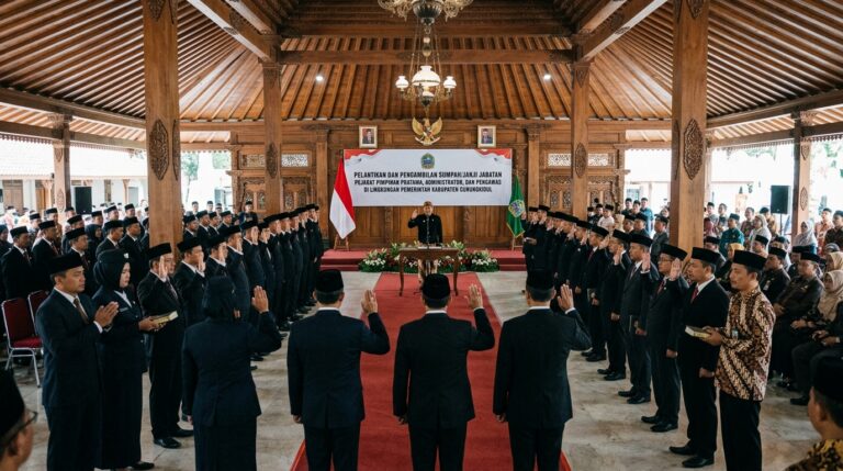 Pelantikan Pejabat Di Bangsal Sewokoprojo Gunungkidul