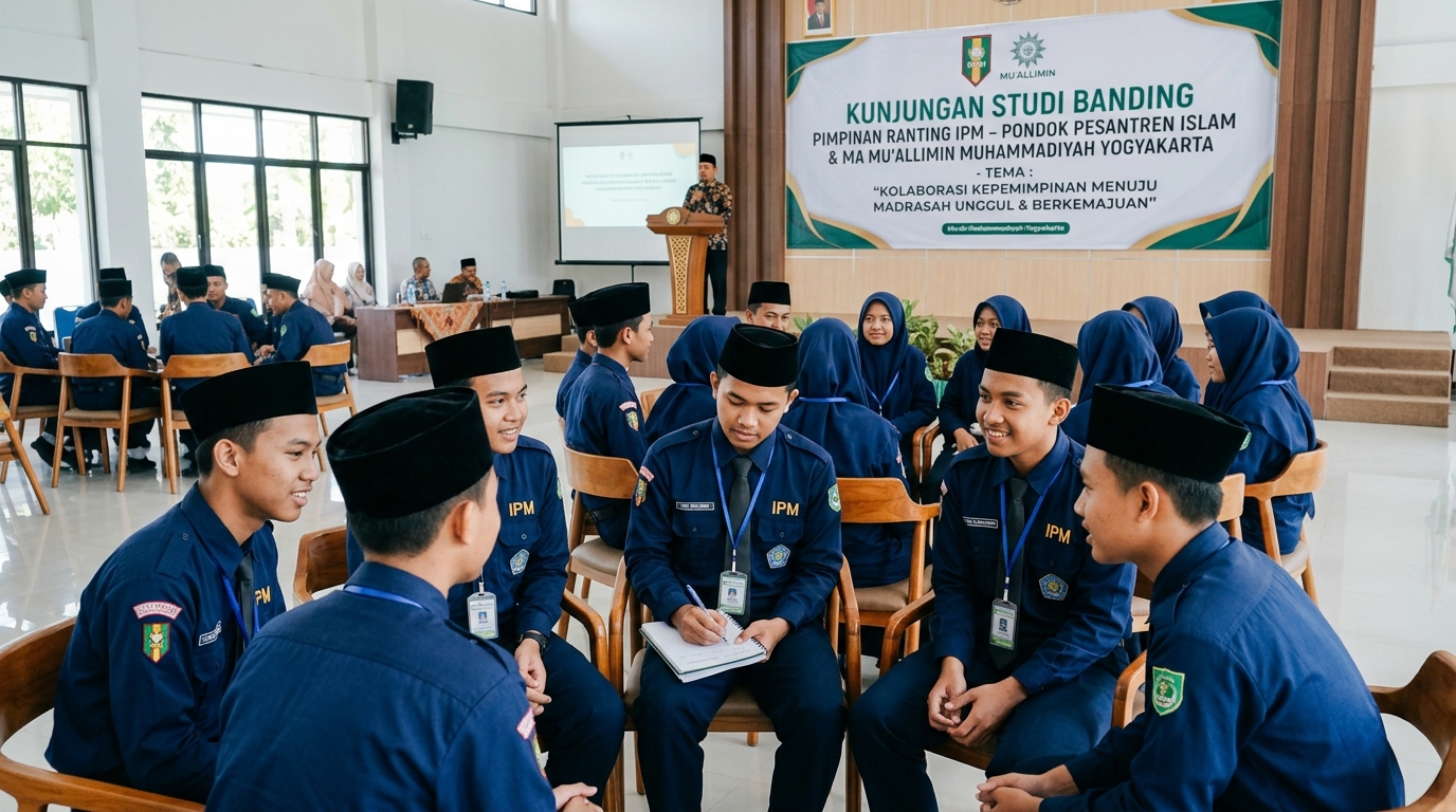 Studi Tiru Ke Madrasah Mu’allimin Muhammadiyah Yogyakarta, PR IPM MBS Al Muttaqiin Tingkatkan Kapasitas Pengurus - foto
