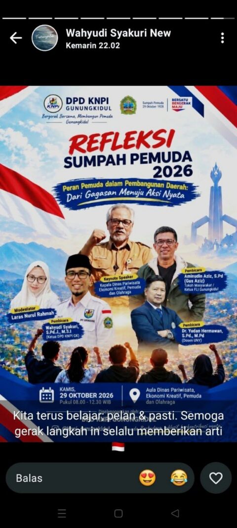 Refleksi Sumpah Pemuda Bersama KNPI Gunungkidul - foto utama